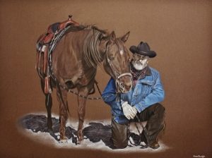 Tekening in opdracht op Canson mi Teintes