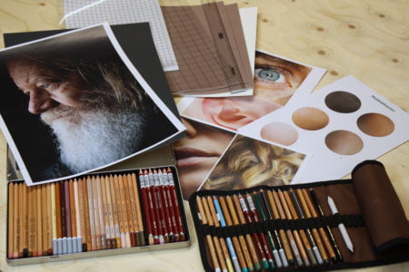 Materialenpakket voor de online mensencursus met pastel